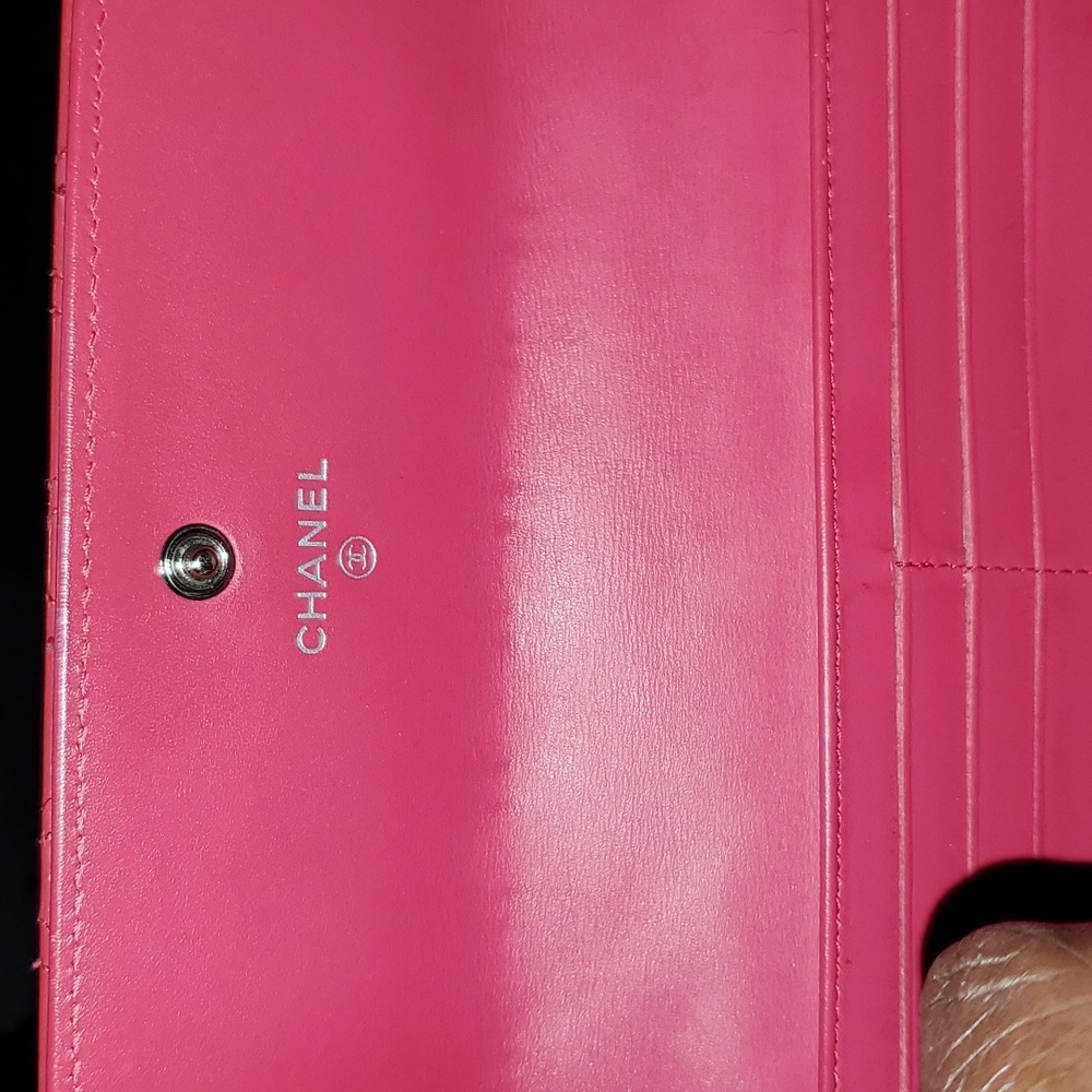 EUC Chanel long flap wallet in patten Hot Pink. - Picture 4 of 11